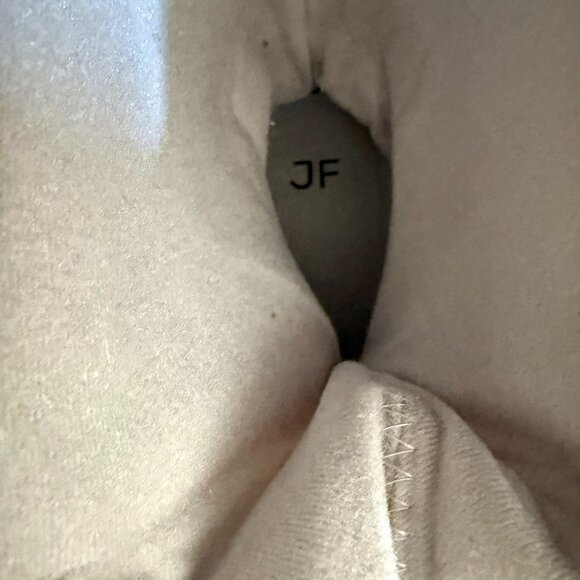 JustFab Marley Winter Boots Size 8 Lace Up Light Gray Faux Fur Trim - Picture 14 of 16